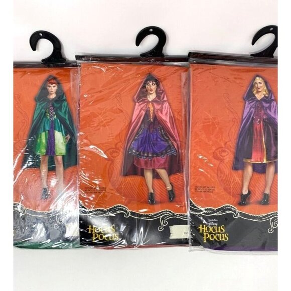 Disguise Adult Disney Hocus Pocus Winifred Mary Sarah Costume Hooded Cape OS - Picture 2 of 16